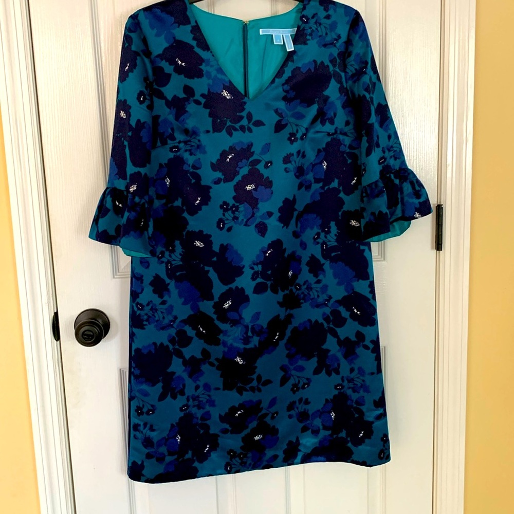 Draper James Navy & Teal Floral Dress.